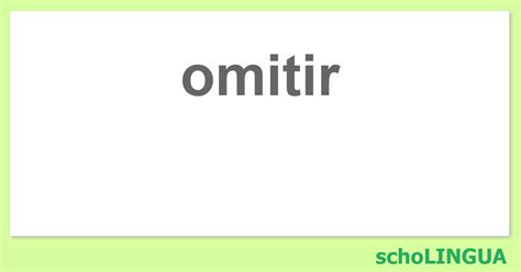 omitir in english